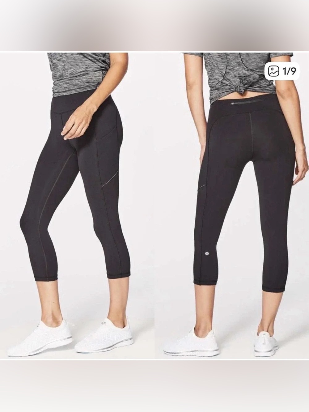 Lululemon Women's Speed Up Tight Black Cropped Leggings. Sz 4, 21” Inseam
